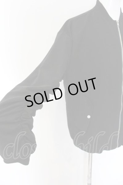 画像2: MINSOBI / ルーリングスリーブMA-1ジャケット F ブラック O-24-12-30-033-MI-ou-YM-OS (2)