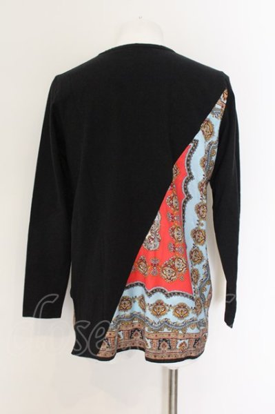 画像2: NO ID. BLACK / ポインテッドスカーフカットソー 1 ブラック O-24-12-30-037-NO-to-YM-ZT217 (2)