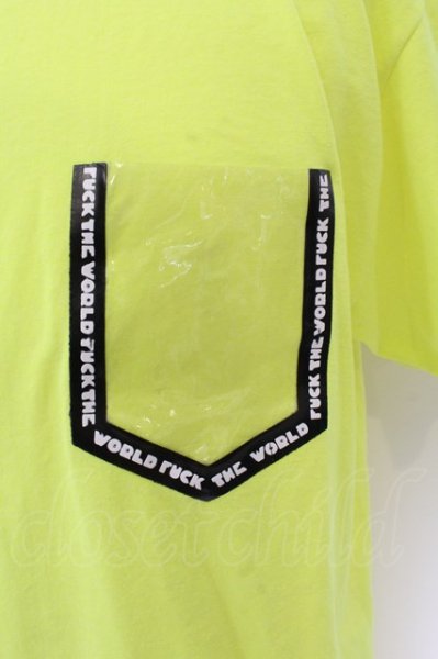 画像2: NO ID. BLACK / ビニールポケットC-N-T 半袖Tシャツ 1 ネオンイエロー O-24-12-30-038-NO-ts-YM-ZT217 (2)