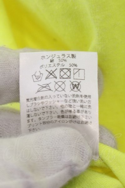 画像4: NO ID. BLACK / ビニールポケットC-N-T 半袖Tシャツ 1 ネオンイエロー O-24-12-30-038-NO-ts-YM-ZT217 (4)
