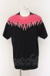 画像1: NO ID. BLACK / グラデーションフレイムBIG Tシャツ 1 ブラックｘピンク O-24-12-30-039-NO-ts-YM-ZT217 (1)