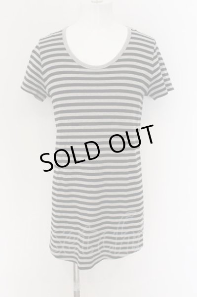 画像1: NO ID. BLACK / C天竺ボーダーラウンドU/N　Tシャツ 2 ブラックｘグレー O-24-12-30-040-NO-ts-YM-ZT069 (1)