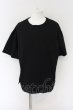 画像1: NO ID. / CパールヴァティシルケットスムースBIG-Tシャツ 2 ブラック O-24-12-30-043-NO-ts-YM-ZT069 (1)