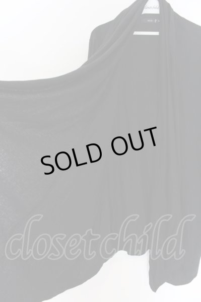 画像2: NO ID. BLACK / ドレープラップガウンカーディガン ONE ブラック O-24-12-30-050-NO-to-YM-ZT427 (2)