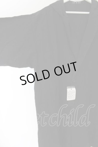 画像2: NO ID. BLACK / アシンメトリーフーデッドBIGロングガウン ONE ブラック O-24-12-30-052-NO-ja-YM-ZT069 (2)