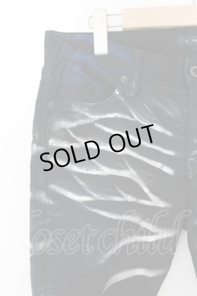 画像2: CIVARIZE / Grace箔加工スキニーデニムパンツ 46 ブラックｘブルーｘシルバー O-24-12-30-054-CI-pa-YM-ZT100 (2)