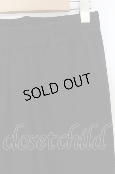 画像2: NO ID. / テレコワイドレッグパンツ 1 ブラック O-24-12-30-056-NO-pa-YM-ZT429 (2)