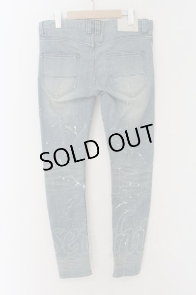 画像2: NO ID. / ストレッチデニムペイントスキニーパンツ 3 ライトインディゴ O-24-12-30-060-NO-pa-YM-OS (2)