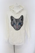 NO ID. BLACK / CATスパンコールBIGパーカー ONE ホワイト O-24-12-30-009-NO-to-YM-ZT172