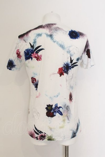 画像2: CIVARIZE / 転写スカルフラワーTシャツ 44 ホワイト O-24-12-30-011-CI-ts-YM-ZT217 (2)