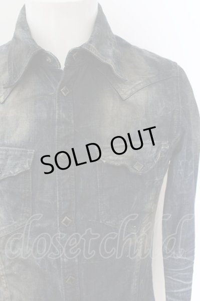 画像2: CIVARIZE / Coarse ブラスト加工デニムシャツ 44 インディゴ O-24-12-30-017-CI-sh-YM-ZT435 (2)