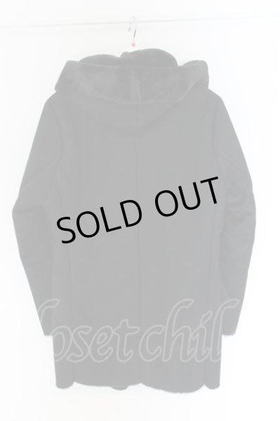 画像2: NO ID. BLACK / フェイクムートンフーデッドコート 2 ブラック O-24-12-30-023-NO-ou-YM-ZT-M113 (2)