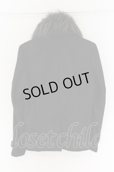 画像2: GOSTAR DE FUGA / Mentality ファー付きメルトンPコート 44 ブラック O-24-12-30-026-GO-ou-YM-OS (2)