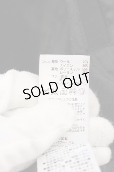 画像3: GOSTAR DE FUGA / Mentality ファー付きメルトンPコート 44 ブラック O-24-12-30-026-GO-ou-YM-OS (3)