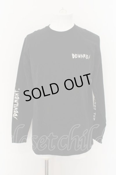 画像2: Moonage Devilment / GRAPHIC L/S T-SHIRT TYPE A カットソー 44 ブラック O-25-01-03-029-Mo-to-YM-ZT409 (2)