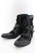 画像1: LOVEHUNTER / チェーン付きレースアップサイドジップブーツ 41（約26cm） ブラック O-25-01-03-004-LO-sho-YM-ZT6000 (1)