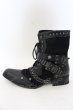 画像4: LOVEHUNTER / チェーン付きレースアップサイドジップブーツ 41（約26cm） ブラック O-25-01-03-004-LO-sho-YM-ZT6000 (4)