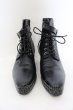 画像2: LOVEHUNTER / サイドジップベルト付きレースアップヒールブーツ 41(約26cm) ブラック O-25-01-03-008-LO-sho-YM-ZT3000 (2)