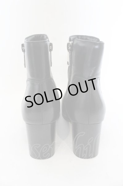 画像3: endevice / 両サイドジップヒールブーツ 44（約27cm） ブラック O-25-01-03-009-en-sho-YM-ZT6000 (3)