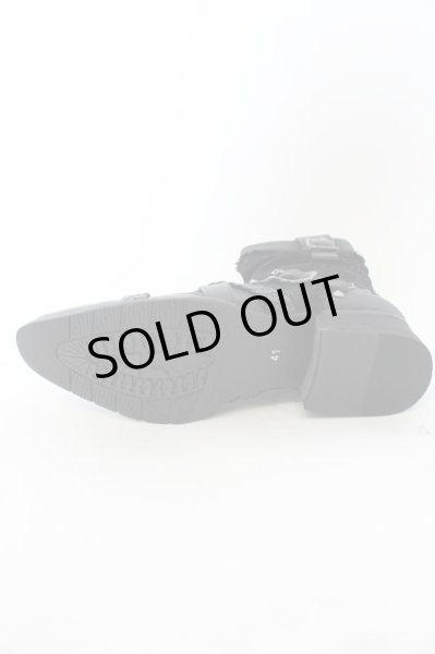 画像5: LOVEHUNTER / クロコスタッズベルトサイドジップアップブーツ 41(約26cm) ブラック O-25-01-03-012-LO-sho-YM-ZT-S006 (5)