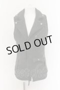Moonage Devilment / Heavy Knit Riders Vest ベスト 44 グレー O-25-01-03-020-Mo-to-YM-ZT170