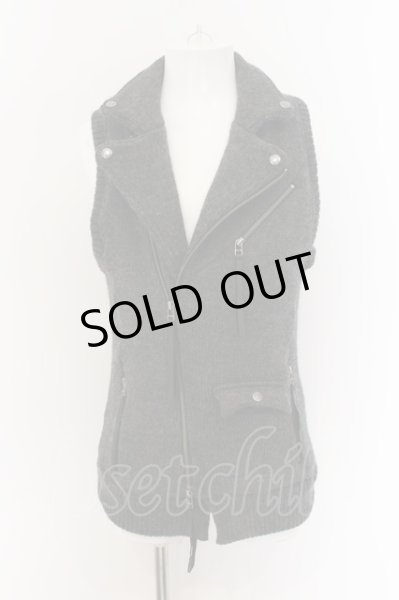 画像1: Moonage Devilment / Heavy Knit Riders Vest ベスト 44 グレー O-25-01-03-020-Mo-to-YM-ZT170 (1)