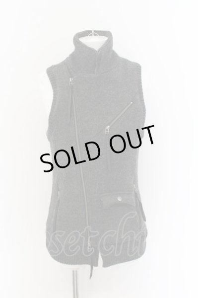 画像3: Moonage Devilment / Heavy Knit Riders Vest ベスト 44 グレー O-25-01-03-020-Mo-to-YM-ZT170 (3)