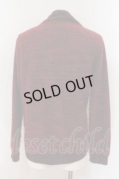 画像3: semantic design / ジップアップショールニットカーディガン L レッド O-25-01-09-003-SE-to-YM-ZT210 (3)