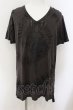画像1: kiryuyrik /  Dolman Sleeve V-T タイダイ Tシャツ S チャコール系 O-25-01-09-034-ki-ts-YM-ZT222 (1)