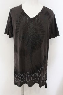 kiryuyrik / レイヤードプリントTシャツ M ブラック O-26-06-25-043-ki