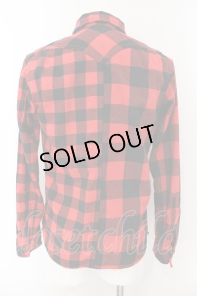 画像3: FranCisT_MOR.K.S. / ハイビスカルパッチブロックチェックシャツ 2 レッド O-25-01-09-038-Fr-sh-YM-ZT (3)