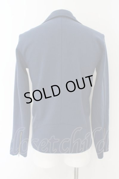 画像2: semantic design / コットンダブルライダースジャケット M ブルー O-25-01-09-039-SE-ja-YM-ZT504 (2)