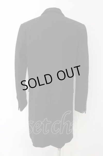 画像2: NO ID. BLACK / スタッズピークドラペルチェスターコート 2 ブラック O-25-01-09-043-NO-ou-YM-ZT-M116 (2)