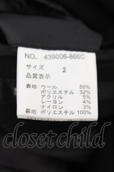 画像3: NO ID. BLACK / スタッズピークドラペルチェスターコート 2 ブラック O-25-01-09-043-NO-ou-YM-ZT-M116 (3)