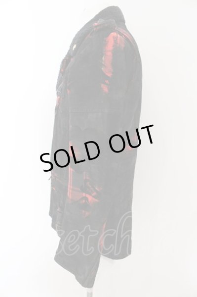 画像3: Roen / コーティングフロッキーダブルライダースジャケット 48 レッドｘブラック O-25-01-09-045-Ro-ja-YM-M122 (3)