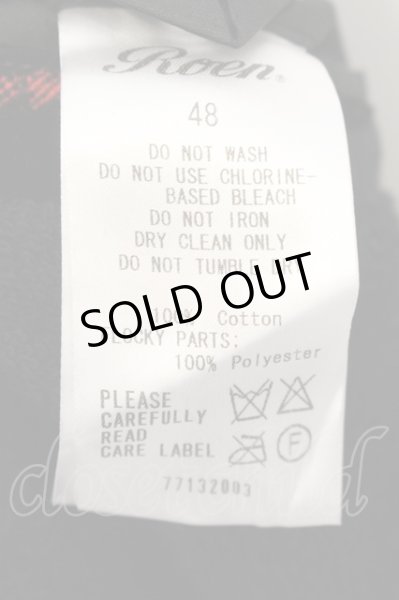 画像5: Roen / コーティングフロッキーダブルライダースジャケット 48 レッドｘブラック O-25-01-09-045-Ro-ja-YM-M122 (5)