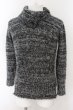 画像1: CIVARIZE / Creed 2wayフェザーヤーンZIPタートルニットソー 44 ミックス(グレー) O-25-01-09-049-CI-to-YM-OS (1)