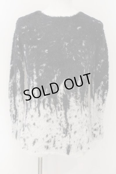 画像1: CIVARIZE / バイカラーフェザーヤーンプルオーバーニット 44 ブラックｘホワイト O-25-01-09-050-CI-to-YM-OS (1)