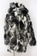 画像1: CIVARIZE / モノトーンボリュームファーパーカー 44 ブラックxホワイト O-25-01-09-052-CI-ou-YM-ZT-M116 (1)