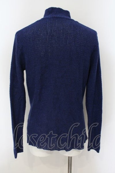 画像2: GOSTAR DE FUGA / Propose リネンニットテーラードジャケット 44 ブルー O-25-01-09-005-GO-ja-YM-ZT210 (2)