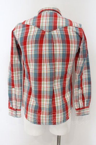 画像2: Moonage Devilment(清春) / LSチェックシャツ 44 レッド O-25-01-09-055-Mo-sh-YM-ZT097 (2)