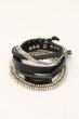 画像1: CIVARIZE / ブレスレット4Pセット  ブラック×シルバー O-25-01-09-062-CI-ac-IG-ZT191 (1)