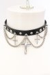 画像1: CIVARIZE / クロスチェーンチョーカー  ブラック×シルバー O-25-01-09-063-CI-ac-IG-ZT344 (1)