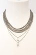 画像1: CIVARIZE / "Anvil"Multiple chain cross ネックレス  シルバー O-25-01-09-064-CI-ac-IG-ZT191 (1)