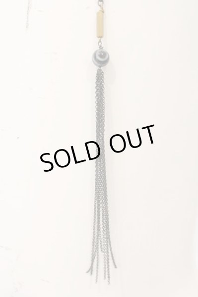 画像2: S'YTE / W-TASSEL CHAIN AGATE ネックレス  ブラック O-25-01-09-065-KU-ac-YM-ZT191 (2)