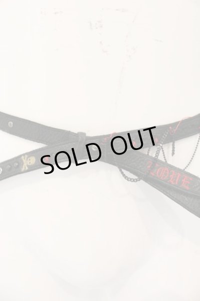 画像2: Roen / レザーストラップナローベルト  ブラック O-25-01-09-071-Ro-za-YM-OS (2)