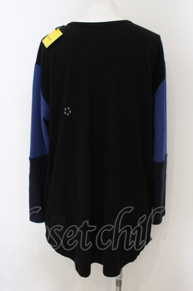 画像2: SMACK ENGINEER / BI-COLOR 2WAY LONG カットソー F ブルーｘブラック O-25-01-09-007-SM-to-YM-ZT210 (2)