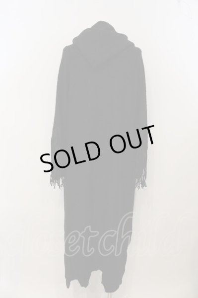 画像3: IFSIXWASNINE / BLACK HAWK/LONG フリンジロングカーディガン 1（レディース） ブラック O-25-01-09-011-IF-ja-YM-ZT371 (3)