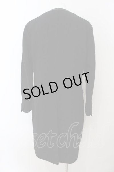 画像2: NO ID. BLACK / ラム切り替えノーカラーチェスターコート 3 ブラック O-25-01-09-014-NO-ou-YM-ZT-M116 (2)