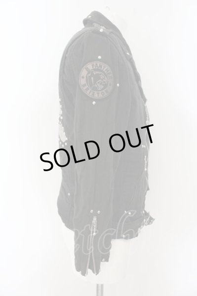 画像4: Roen / スタッズスカルコットンダブルライダースジャケット 48 ブラック O-25-01-09-016-Ro-ja-YM-OS (4)